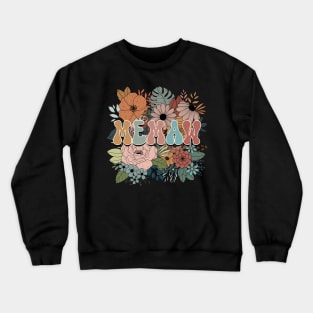 Retro Floral Memaw Gifts for Mother's Day Crewneck Sweatshirt